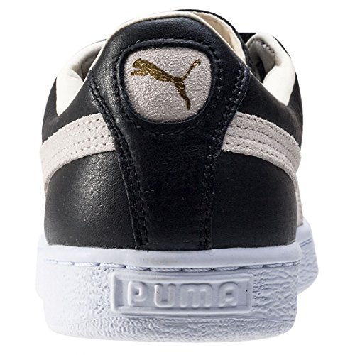 Puma Basket Classic - zapatillas bajas de cuero hombre, Negro/Blanco (Noir/Blanc), talla 44 EU