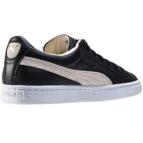 Puma Basket Classic - zapatillas bajas de cuero hombre, Negro/Blanco (Noir/Blanc), talla 44 EU