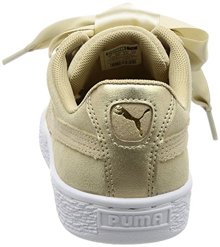 Puma Basket Heart Metallic Safari 364083, Zapatillas Mujer, Beige (Beige 364083/01), 39 EU