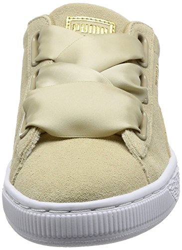 Puma Basket Heart Metallic Safari 364083, Zapatillas Mujer, Beige (Beige 364083/01), 39 EU