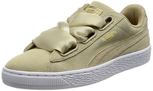 Puma Basket Heart Metallic Safari 364083, Zapatillas Mujer, Beige (Beige 364083/01), 39 EU