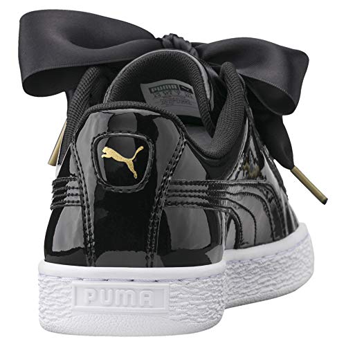 PUMA Basket Heart Patent Wn'S, Zapatillas Mujer, Negro Black Black, 40 EU