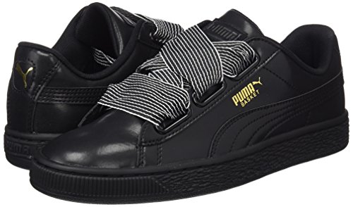 Puma Basket Heart Wn's, Zapatillas Mujer, Negro Black Black, 36 EU