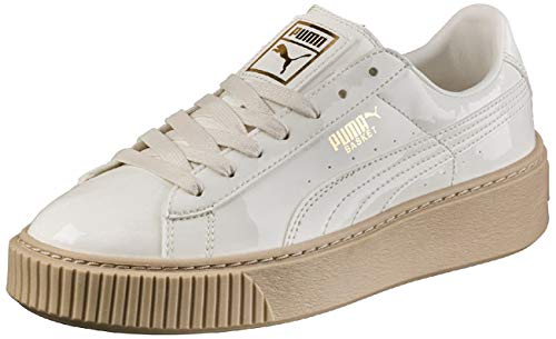 Puma Basket Platform Patent, Zapatillas Mujer, Marshmallow, 41 EU