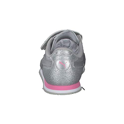 PUMA Cabana Racer Glitz V PS, Zapatillas, Plata Sachet Rosa, 33 EU