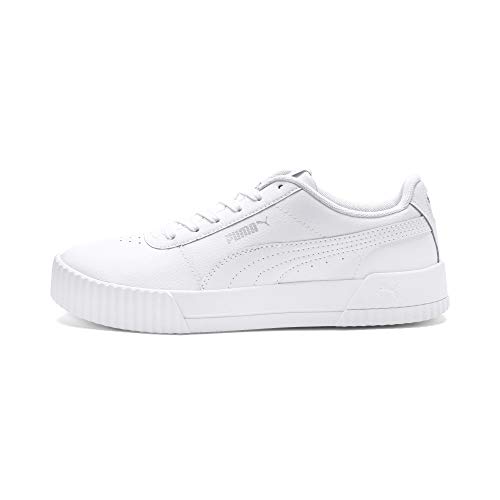 PUMA Carina L, Zapatillas Mujer, Blanco White/White/Silver, 37 EU