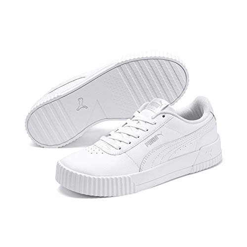 PUMA Carina L, Zapatillas Mujer, Blanco White/White/Silver, 38 EU