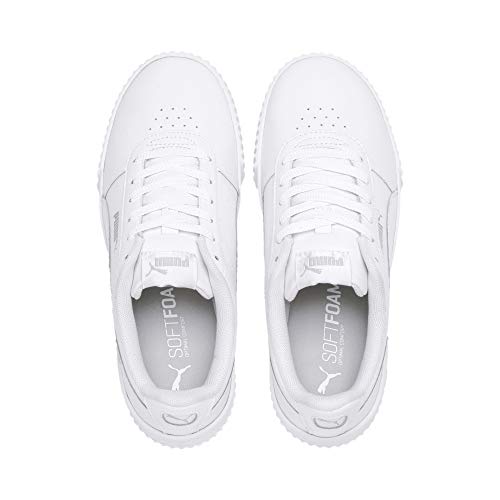 PUMA Carina L, Zapatillas Mujer, Blanco White/White/Silver, 39 EU