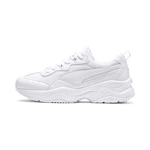 PUMA Cilia, Zapatillas Mujer, Blanco (White/Gray Violet/Silver), 39 EU