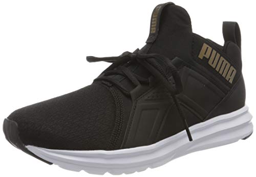 PUMA Enzo Edge Mesh WN'S, Zapatillas para Correr de Carretera para Mujer, Negro Black/Gold, 41 EU