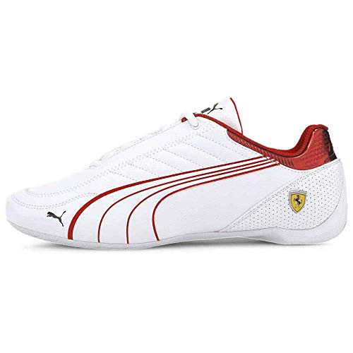 PUMA Ferrari Race Future Kart Cat, Zapatillas Unisex Adulto, Blanco White/Rosso Corsa, 42 EU