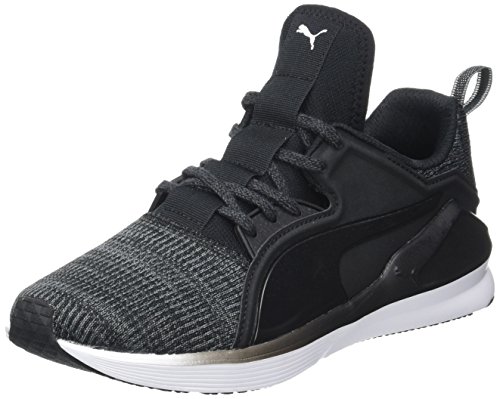 PUMA Fierce Lace Knit Wn's, Zapatillas Deportivas para Interior Mujer, Negro Black White 01, 40.5 EU