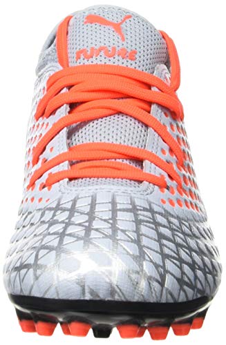 PUMA Future 4.4 MG Jr, Botas de fútbol Unisex Adulto, Gris Glacial Blue Nrgy Red, 38 EU