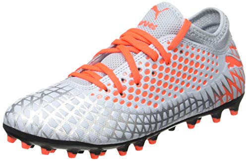 PUMA Future 4.4 MG Jr, Botas de fútbol Unisex Adulto, Gris Glacial Blue Nrgy Red, 38 EU