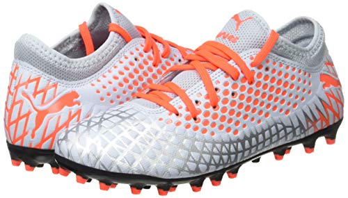 PUMA Future 4.4 MG Jr, Botas de fútbol Unisex Adulto, Gris Glacial Blue Nrgy Red, 38 EU