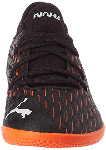 PUMA Future 6.4 IT JR, Zapatillas de fútbol, Negro Black White Shocking Orange, 37 EU