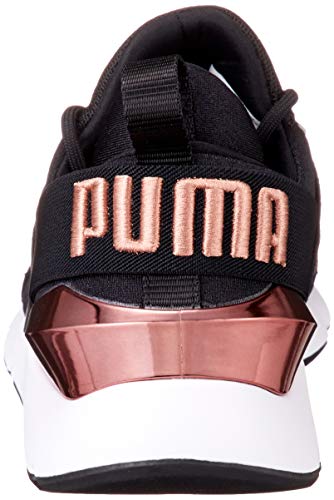 PUMA Muse X3 Metallic WN S, Zapatillas Mujer, Negro Blanco Rose Oro, 36 EU