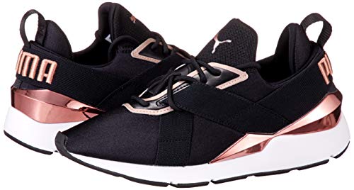 PUMA Muse X3 Metallic WN S, Zapatillas Mujer, Negro Blanco Rose Oro, 36 EU