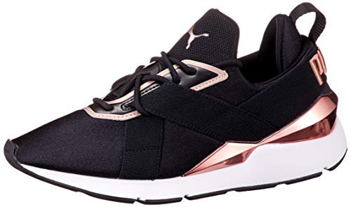 PUMA Muse X3 Metallic WN S, Zapatillas Mujer, Negro Blanco Rose Oro, 36 EU