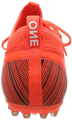 PUMA One 5.3 MG, Botas de fútbol Hombre Black-Nrgy Red Aged Silver, 43 EU