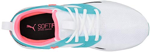 PUMA Pacer Next Excel - Tenis translúcidos para mujer, blanco (Puma White-milky Blue-puma Blackpink Alerta), 39.5 EU