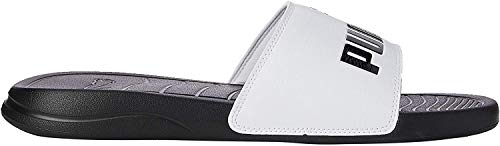 PUMA Popcat 20, Zapatos de Playa y Piscina Unisex Adulto, Negro Black White, 44.5 EU