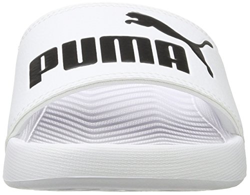 PUMA Popcat, Chanclas de Playa y Piscina Unisex Adulto, Blanco White Black, 42 EU