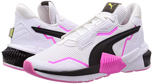 PUMA Provoke XT WN'S, Zapatillas de Gimnasio Mujer, Blanco White Black/Luminous Pink, 38.5 EU