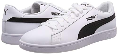PUMA Smash V2 L, Zapatillas Unisex Adulto, Blanco White Black, 41 EU