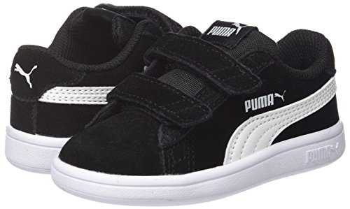 PUMA Smash V2 SD V Inf, Zapatillas Unisex niños, Negro Black White, 27 EU