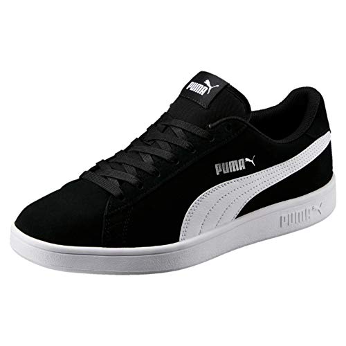 PUMA Smash v2, Zapatillas Unisex Adulto, Negro (Black White Silver), 41 EU