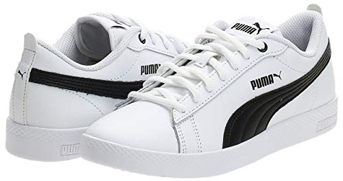 PUMA Smash Wns V2 L, Zapatillas Mujer, Blanco White Black, 38.5 EU