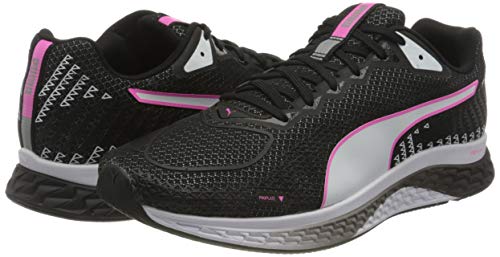 PUMA Speed Sutamina 2 Wn's, Zapatillas para Correr de Carretera Mujer, Negro Black White/Luminous Pink, 37.5 EU