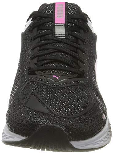 PUMA Speed Sutamina 2 Wn's, Zapatillas para Correr de Carretera Mujer, Negro Black White/Luminous Pink, 37.5 EU