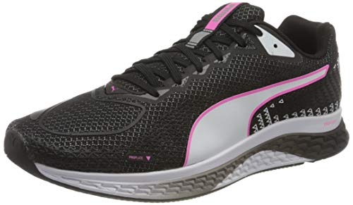PUMA Speed Sutamina 2 Wn's, Zapatillas para Correr de Carretera Mujer, Negro Black White/Luminous Pink, 37.5 EU