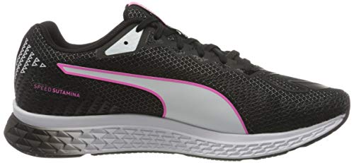 PUMA Speed Sutamina 2 Wn's, Zapatillas para Correr de Carretera Mujer, Negro Black White/Luminous Pink, 37.5 EU