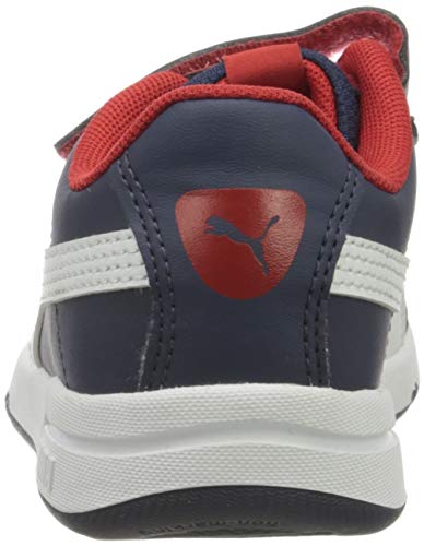 PUMA Stepfleex 2 SL Ve V PS, Zapatillas Unisex Niños, Azul (Peacoat White/Flame Scarlet), 34.5 EU