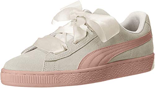 Puma Suede Heart Jewel Jr, Zapatillas Mujer, Blanco (Whisper White-Peach Beige), 38.5 EU