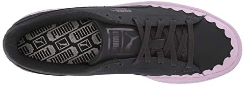 PUMA Tenis de mujer Basket Scallop, negro (Negro), 36 EU