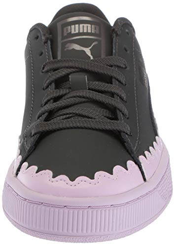 PUMA Tenis de mujer Basket Scallop, negro (Negro), 36 EU