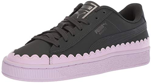 PUMA Tenis de mujer Basket Scallop, negro (Negro), 36 EU