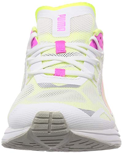 PUMA Ultraride Wn's, Zapatillas para Correr de Carretera Mujer, Blanco White/Luminous Pink/Fizzy Yellow, 37 EU