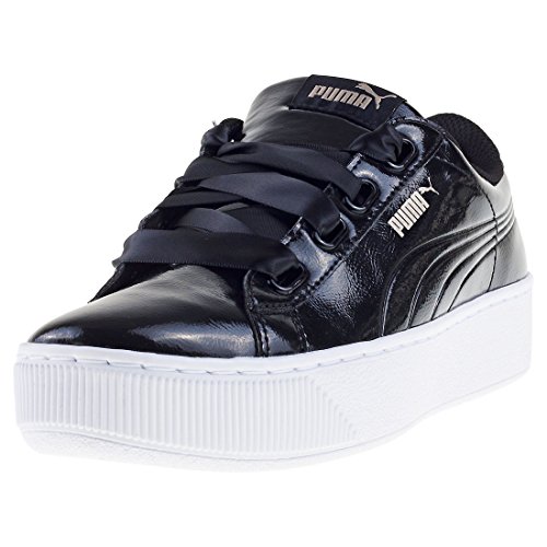 Puma Vikky Platform Ribbon P, Zapatillas Mujer, Negro Black Black, 38 EU