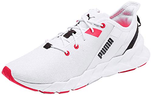 PUMA Weave XT Wn's, Zapatillas Deportivas para Interior Mujer, Blanco White/Pink Alert, 40.5 EU