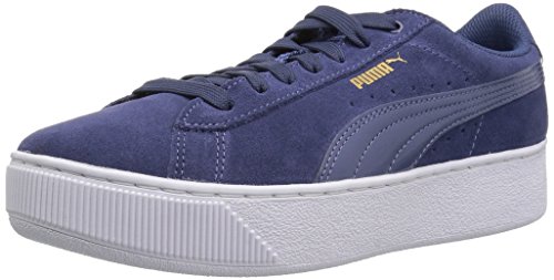 PUMA Zapatillas de plataforma Vikky para mujer, azul (Índigo azul-índigo), 39.5 EU