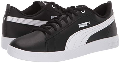 PUMA Zapatillas Smash V2 para mujer, negro (Negro/Blanco), 38 EU