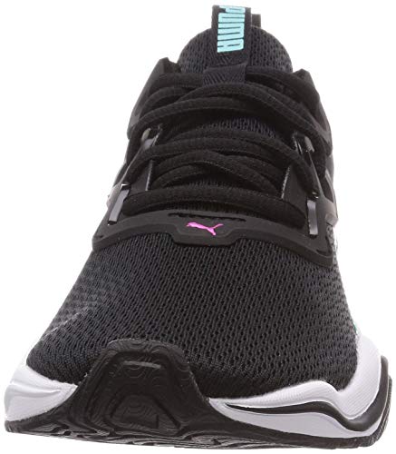 PUMA Zone XT Wns, Zapatillas Deportivas para Interior Mujer, Negro Black White/Luminous Pink/Aruba Blue, 42.5 EU