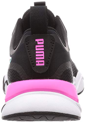 PUMA Zone XT Wns, Zapatillas Deportivas para Interior Mujer, Negro Black White/Luminous Pink/Aruba Blue, 42.5 EU