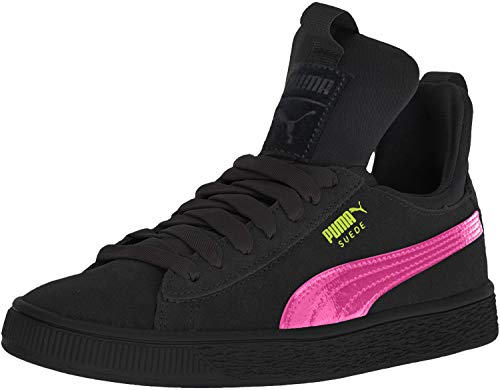 PUMAPUMA-367356 - Suede Fierce Patent Block Jr Unisex Niños, Negro (Puma Black-Knockout Pink-Sulphur Spring), 6 M US Niño Grande