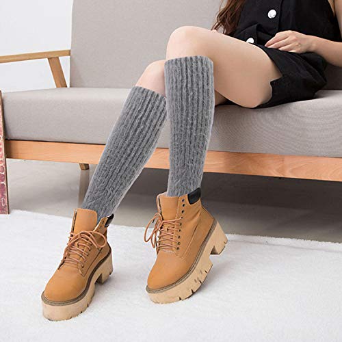 QKURT 2 Pares Invierno Calentadores, Legwarmers Calentadores de piernas de lana